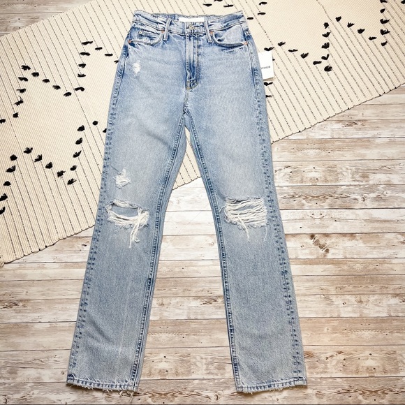 Mother Superior The Dazzler Ankle Lost It Blue Distressed Size 23 NWT - Picture 3 of 13